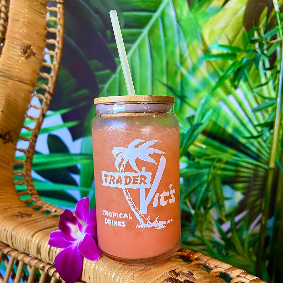 TROPICAL TUMBLER CAN (WITH LID AND STRAW) Trader Vic's