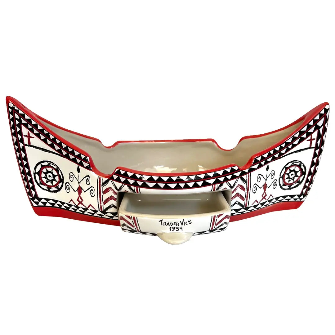 ORCHID ISLAND CANOE ASHTRAY Trader Vic's