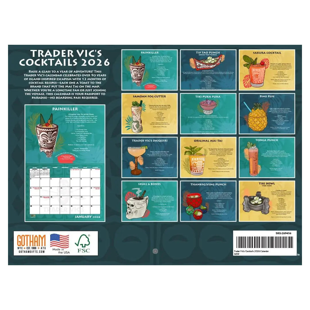 TRADER VIC'S 2026 CALENDAR Trader Vic's