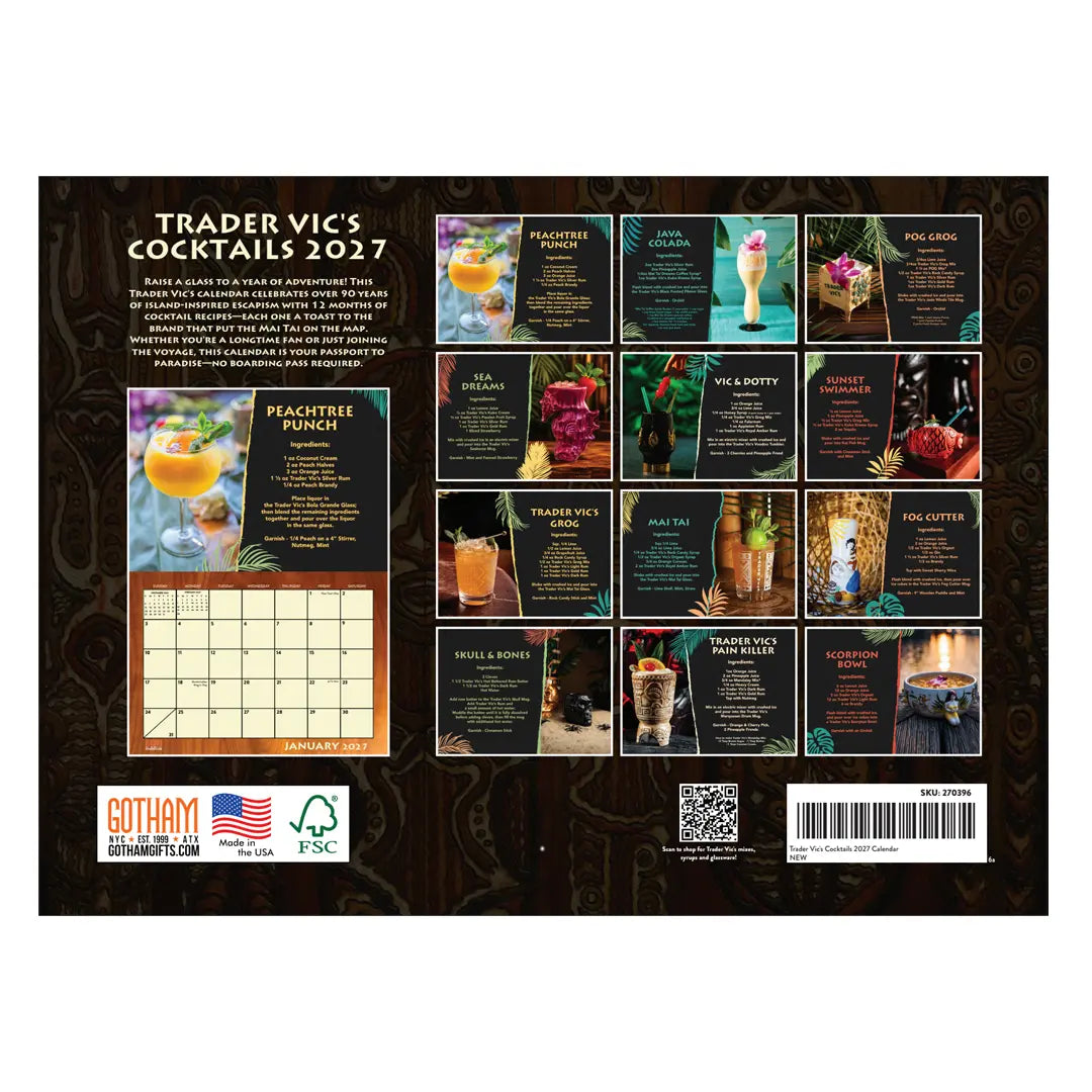 Back of calendar