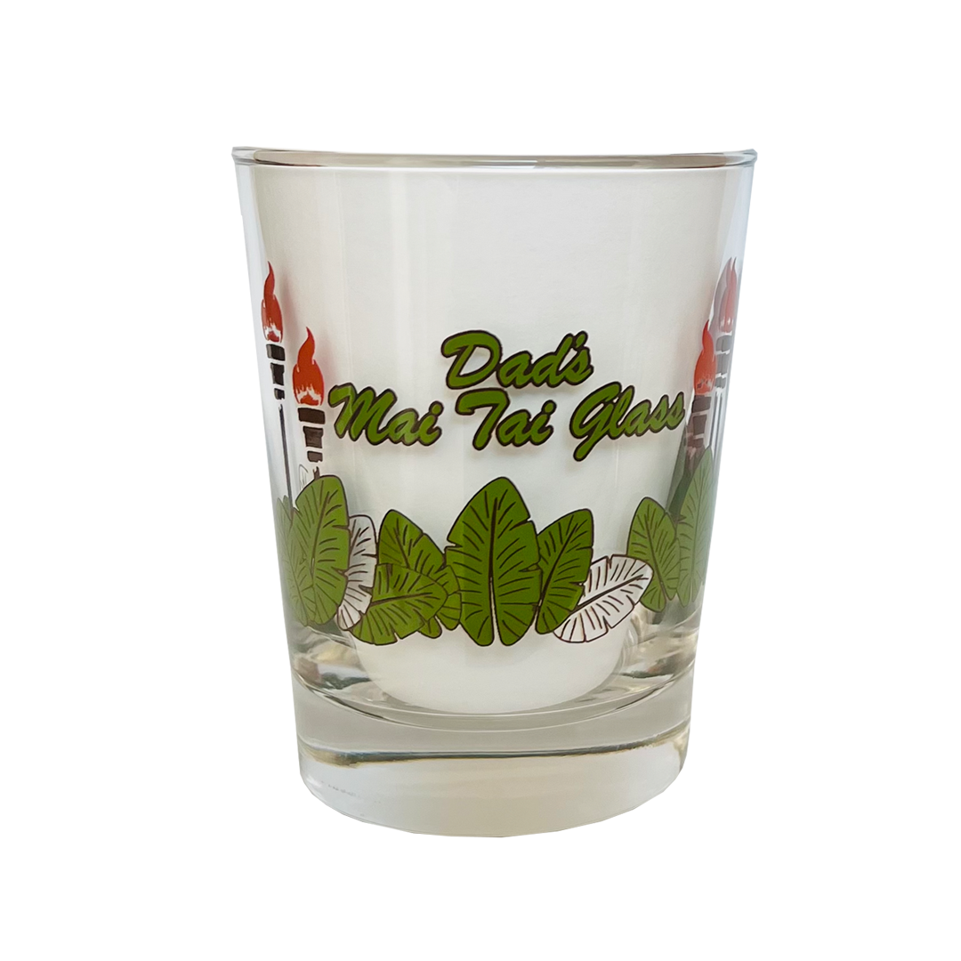 Mai Tai glass with writing