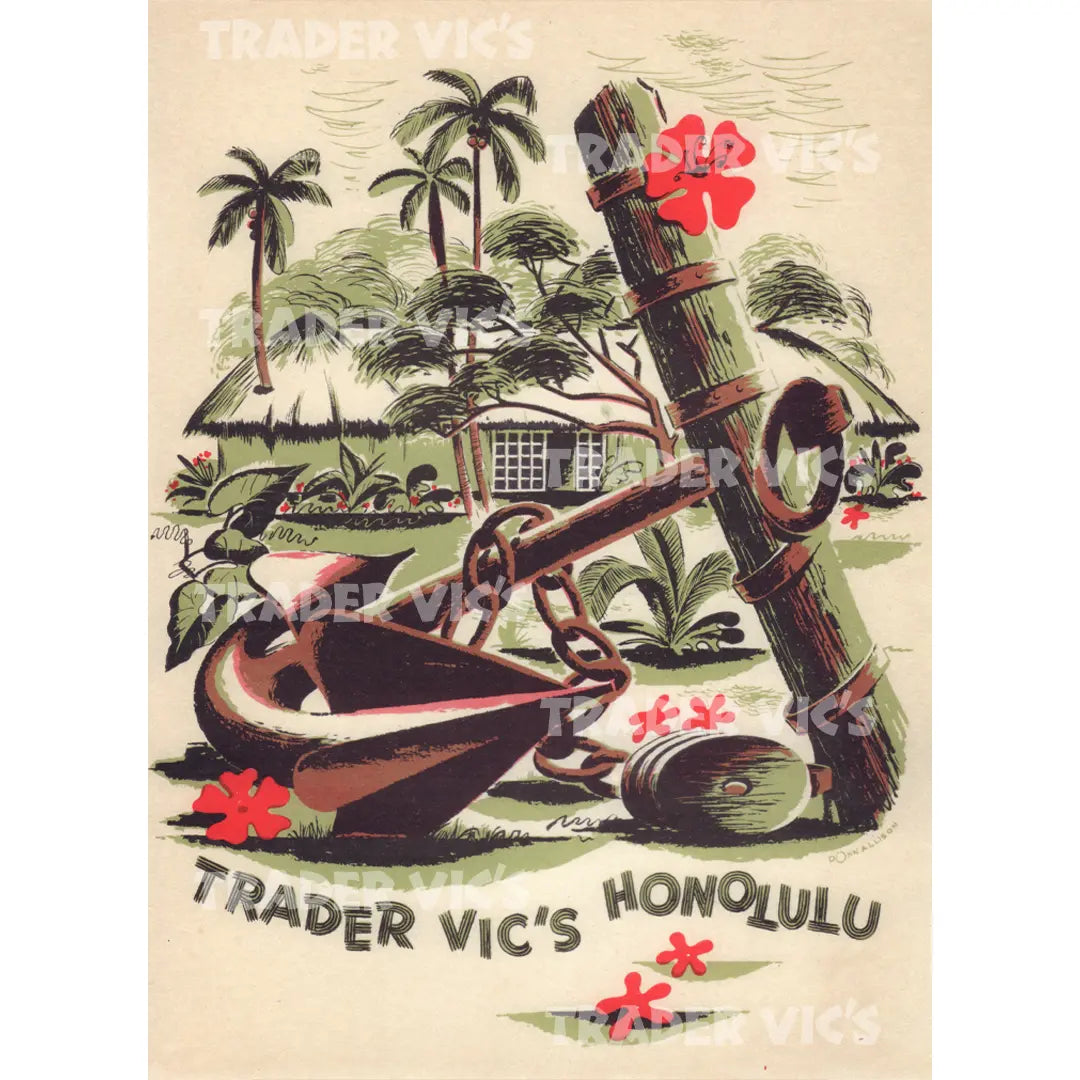 HONOLULU PRINT Trader Vic's