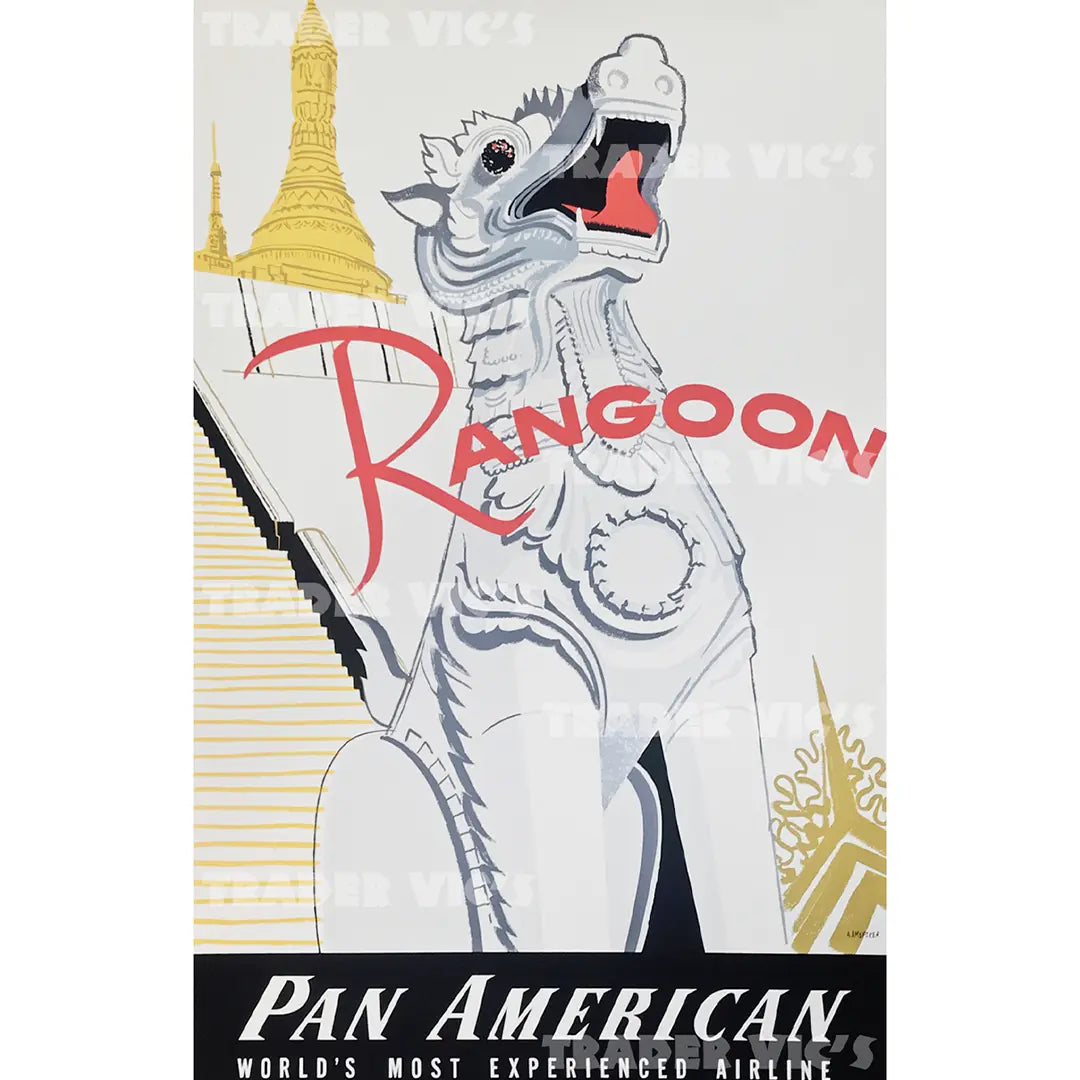 RANGOON PAN AM POSTER - Trader Vic's