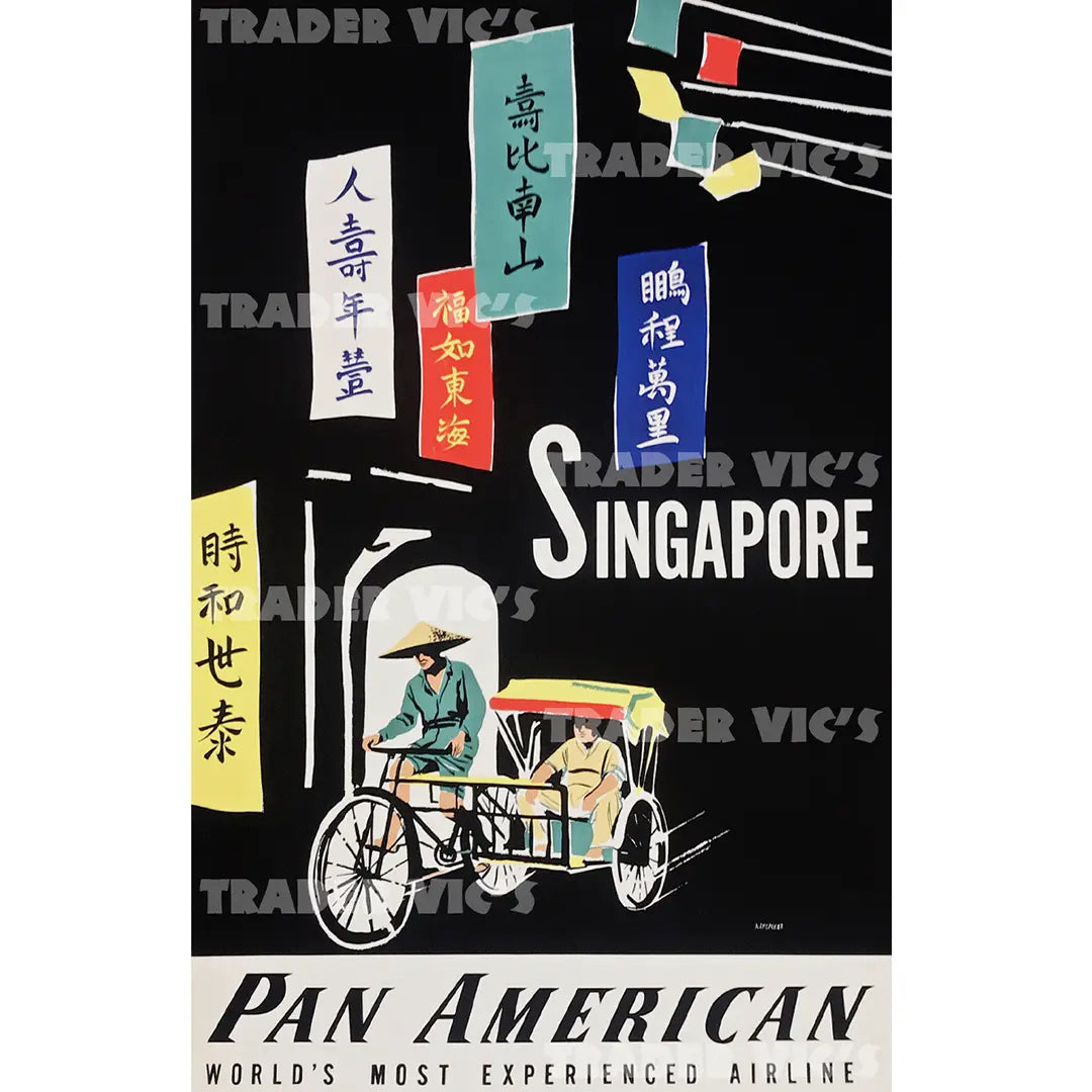 SINGAPORE PAN AM POSTER - Trader Vic's