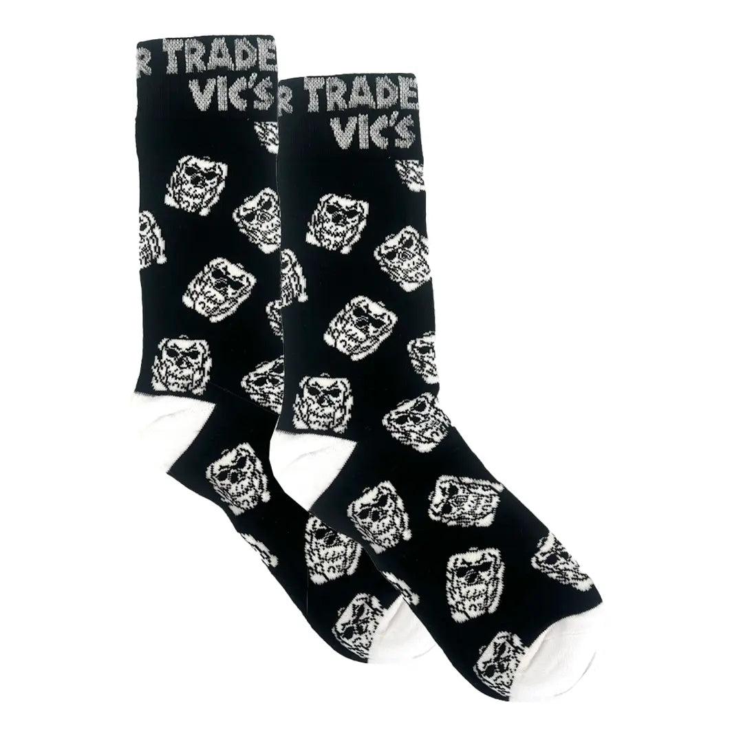 SKULL MUG SOCKS (GLOW IN THE DARK) Trader Vic's