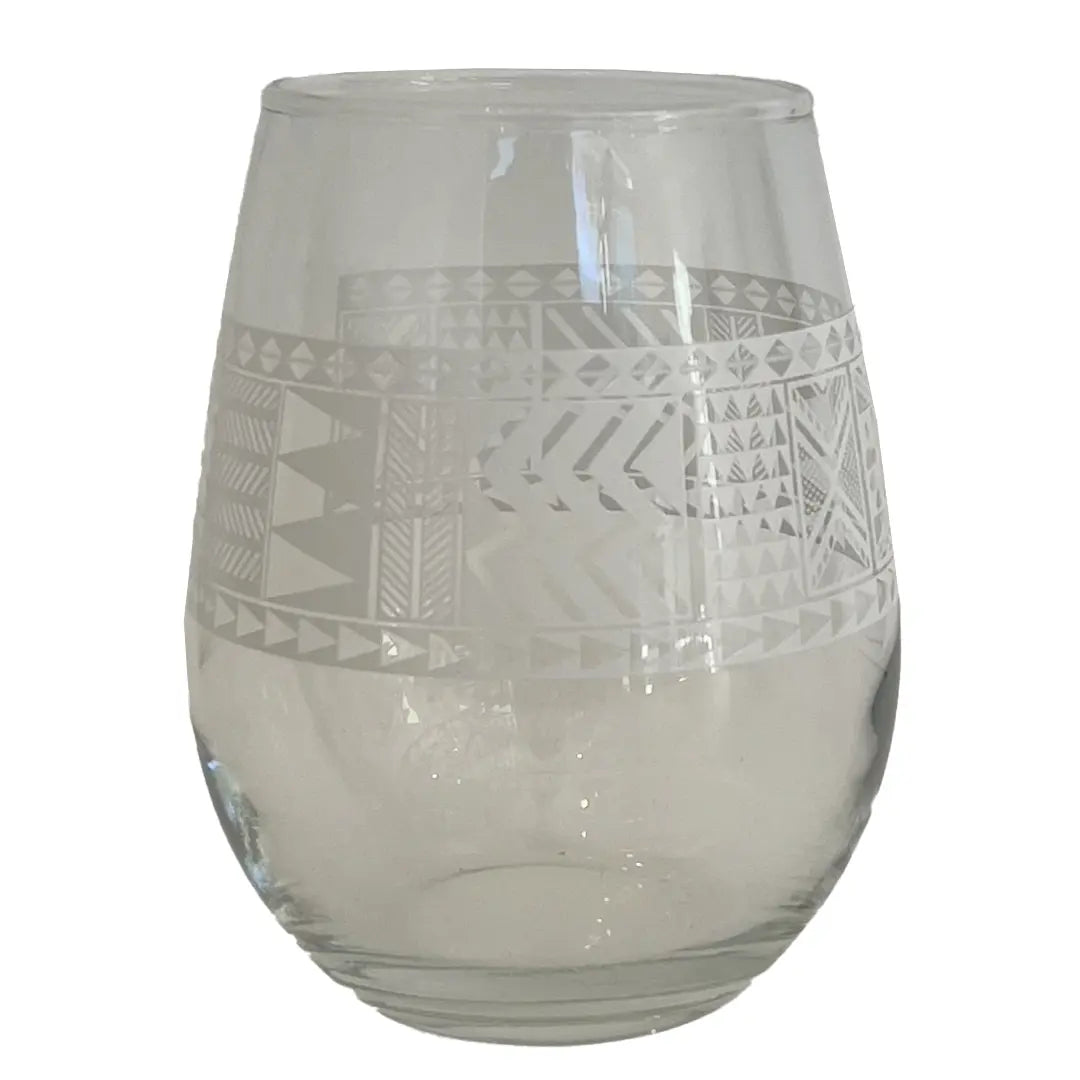 TAPA PATTERN WINE GLASSES 12 OZ. - Trader Vic's