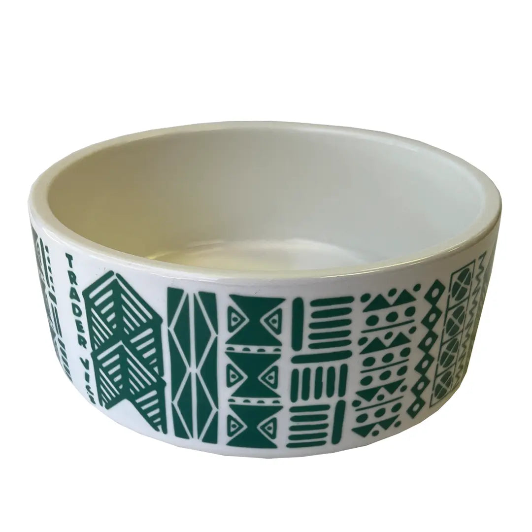 CERAMIC PET BOWL WITH TAPA DESIGN (2 sizes available) Trader Vic's