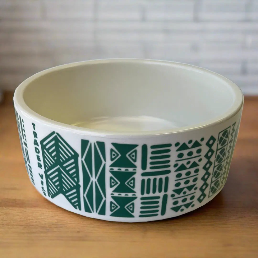 CERAMIC PET BOWL WITH TAPA DESIGN (2 sizes available) Trader Vic's