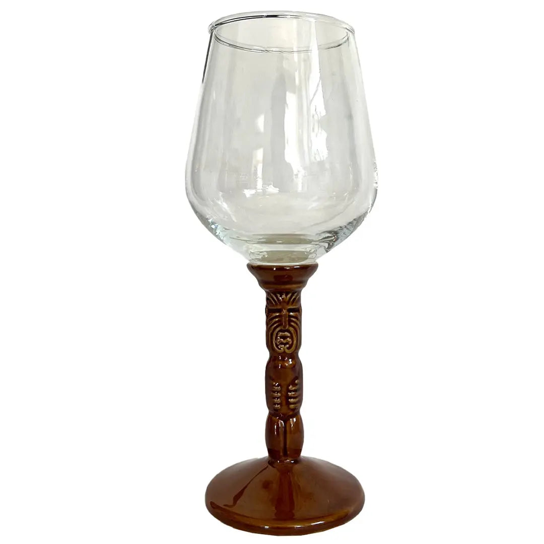 TIKI STEM WINE GLASS Trader Vic's