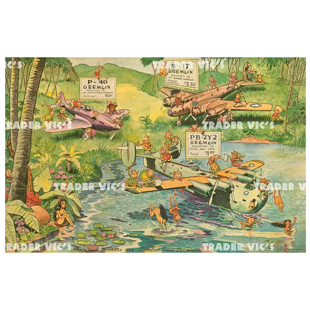 GREMLIN POSTER Trader Vic's