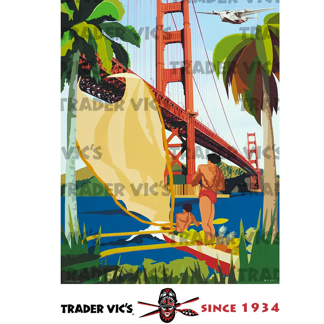 TRADER VIC'S GOLDEN GATE POSTER - Trader Vic's