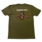 Olive shirt with shield and oars design