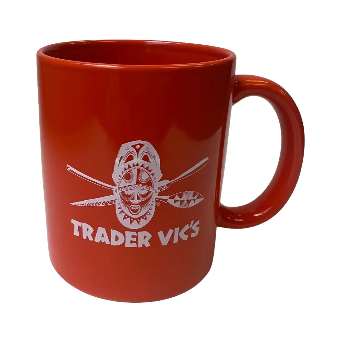 Orange mug with Shield and Oars logo