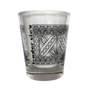 Mai tai glass with black pattern