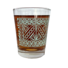 Mai tai glass with green pattern
