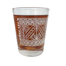 Mai tai glass with white pattern
