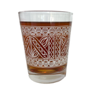Mai tai glass with white pattern