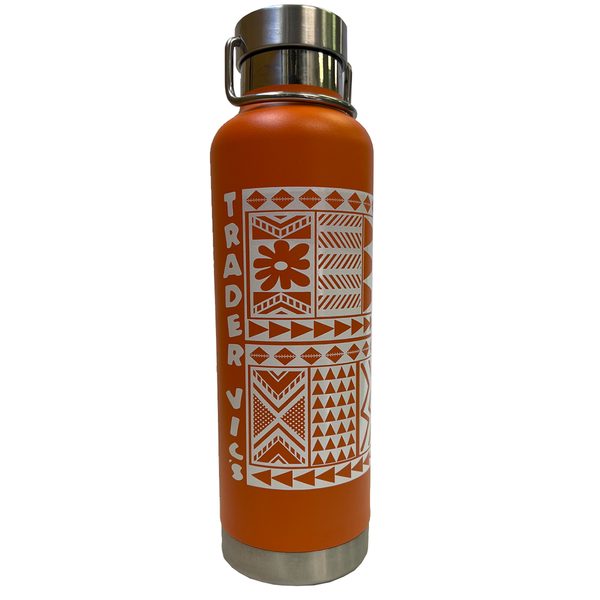 STAINLESS STEEL TAPA PATTERN WATER BOTTLE (3 colors to choose from)